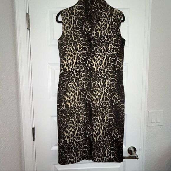 Etcetera Animal Print Sleeveless Sheath Dress - Picture 6 of 7